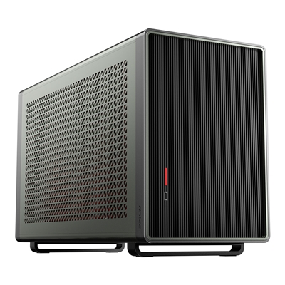 Antec Performance 1M Aventurine Mini-ITX Gaming Case with Aluminum Finish, PCIe 4.0 Riser Cable, USB 3.2 Gen2 Type-C, Tool-Free Side Panels, Solid Side Panel, SFX-L & SFX PSU Support