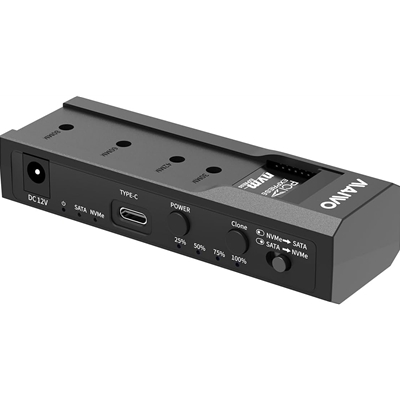 Maiwo USB Type-C, Dual Bay HDD/NVMe M2 SSD 10Gbps Clone Converter For 2.5" and 3.5" SATA