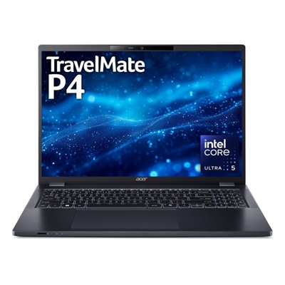 Acer TravelMate P4 TMP416-53-TCO-50Y0 Laptop, 16 Inch IPS Screen, Intel Core Ultra 5 125U Processor, 16GB DDR5 RAM, 512GB SSD, Windows 11 Pro