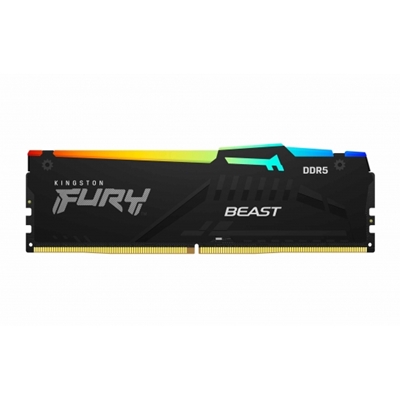 Kingston FURY Beast (KF560C36BBEA-8) 8GB System Memory, 60000MT/s, DDR5, CL36, DIMM, RGB, Black