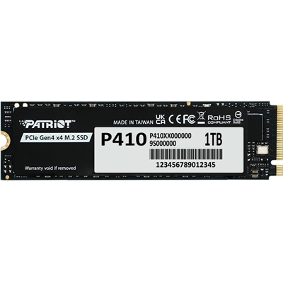 Patriot P410 (P410P1TBM28H) 1TB PCIe Gen4 x4 M.2 SSD , Read 5000MB/s, Write 4500MB/s, 5 Year Limited Warranty